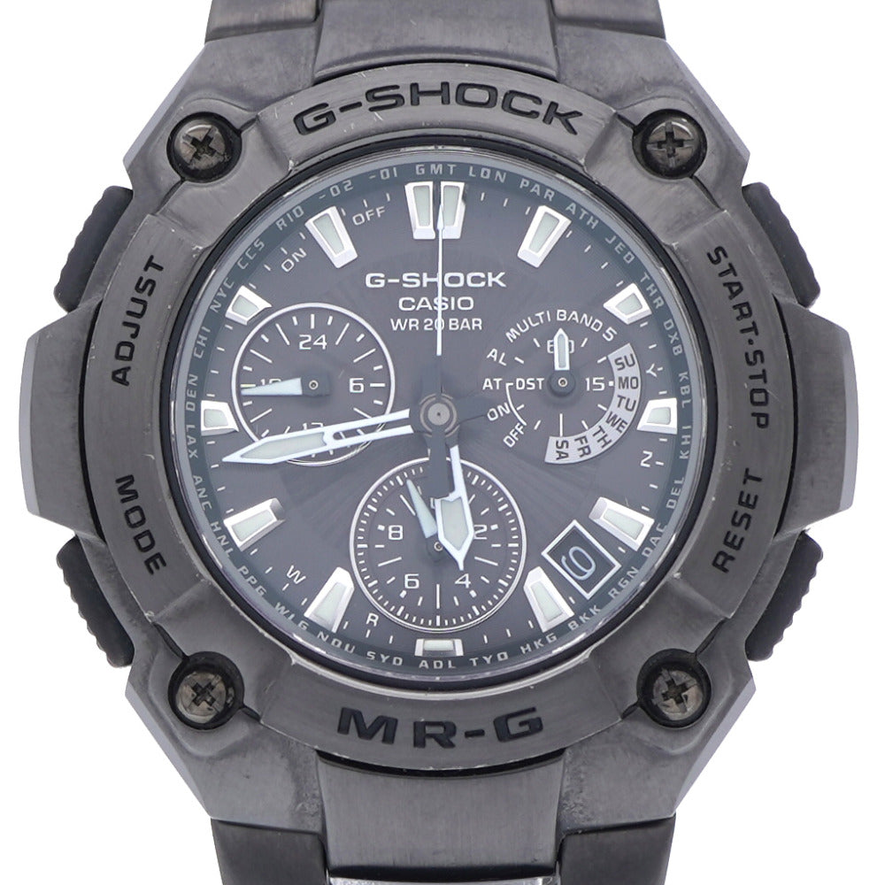 カシオ G-SHOCK MR-G ソーラー電波 MRG-7500BJ-1AJF 腕時計 チタン ブラック 黒文字盤 0547【中古】CASIO メンズ