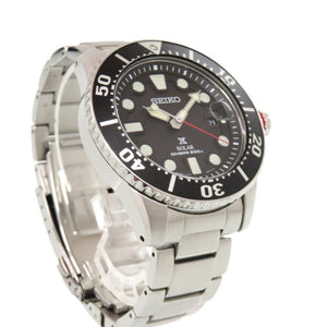 セイコー プロスペックス ダイバー V157-0BT0 ブラック SS 黒文字盤 ソーラー 腕時計 0557【中古】SEIKO