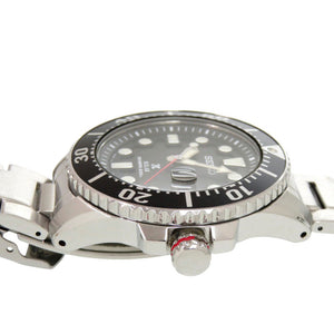 セイコー プロスペックス ダイバー V157-0BT0 ブラック SS 黒文字盤 ソーラー 腕時計 0557【中古】SEIKO