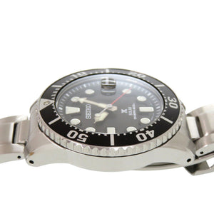 セイコー プロスペックス ダイバー V157-0BT0 ブラック SS 黒文字盤 ソーラー 腕時計 0557【中古】SEIKO