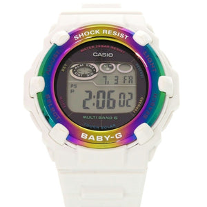 美品 カシオ BABY-G イルカ クジラ アイサーチジャパン BGR-3000UK-7JR SS 樹脂 ブラック ホワイト タフソーラー デジタル 腕時計 0563【中古】CASIO