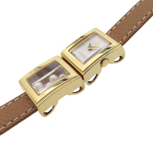 美品 ミキモト マルチフォーム クオーツ 腕時計 SS/レザー/パール ホワイトシェル 0570【中古】MIKIMOTO レディース