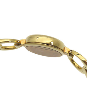 美品 グッチ 1600 クオーツ 腕時計 ステンレススチール ブラック/ゴールド 黒文字盤 0572【中古】GUCCI レディース