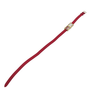 新品同様 ミキモト マルチフォーム クオーツ 腕時計 SS/レザー/パール ホワイトシェル レッド 赤 0575【中古】MIKIMOTO レディース