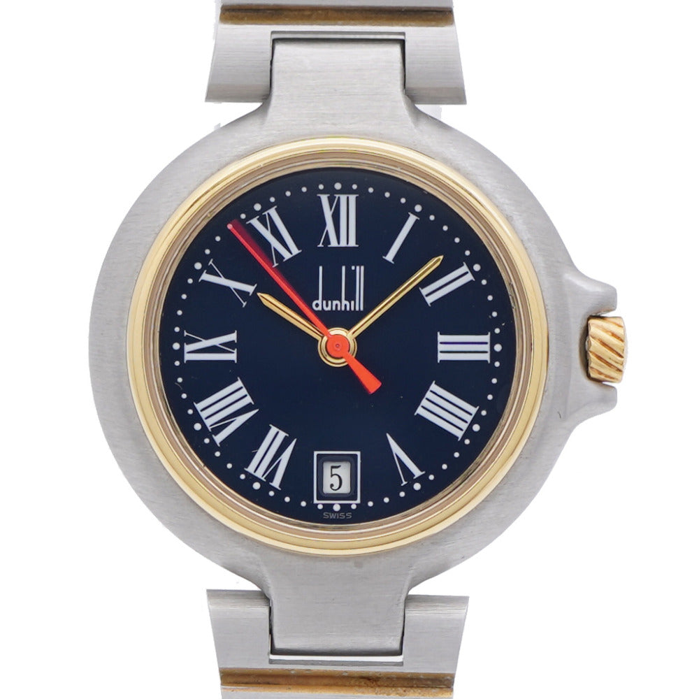 美品 ダンヒル ミレニアム クオーツ 腕時計 SS ネイビー 0579【中古】Dunhill レディース