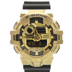 新品同様 カシオ G-SHOCK GM-700G-9AJF SS 樹脂 ブラック ゴールド クオーツ アナログ デジタル 腕時計 黒 0580【中古】CASIO