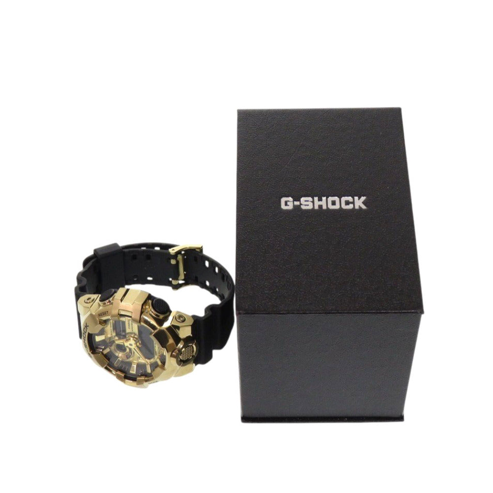 新品同様 カシオ G-SHOCK GM-700G-9AJF SS 樹脂 ブラック ゴールド クオーツ アナログ デジタル 腕時計 黒 0580【中古】CASIO