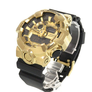 新品同様 カシオ G-SHOCK GM-700G-9AJF SS 樹脂 ブラック ゴールド クオーツ アナログ デジタル 腕時計 黒 0580【中古】CASIO