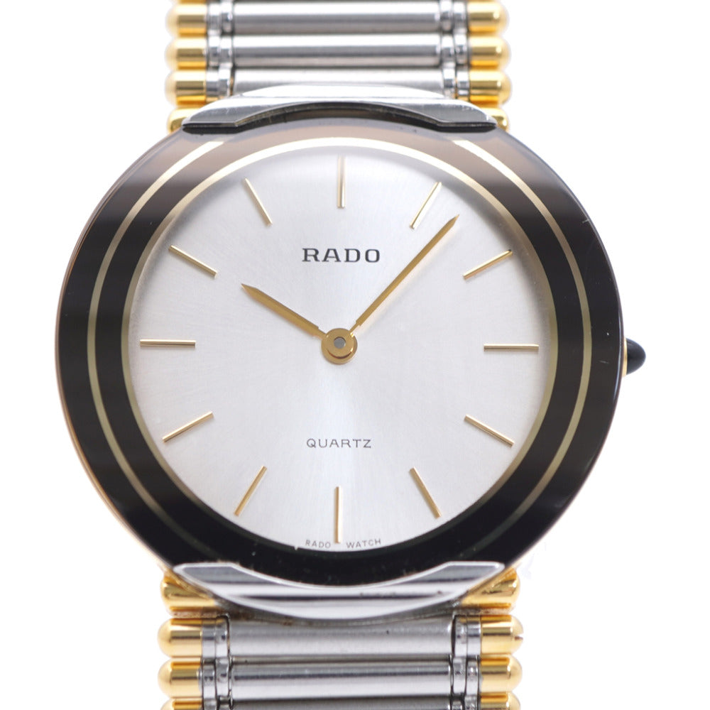 美品 ラドー ラウンド 121.9586.4 クオーツ 腕時計 ステンレススチール シルバー文字盤 0582【中古】RADO メンズ