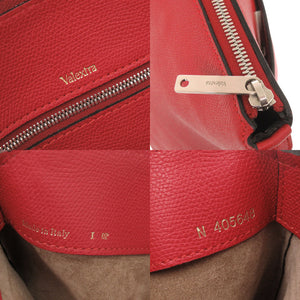美品 ヴァレクストラ レザー レッド 2WAY リュック デイパック トートバッグ 赤 0592【中古】Valextra