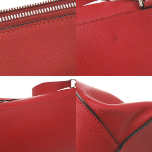 美品 ヴァレクストラ レザー レッド 2WAY リュック デイパック トートバッグ 赤 0592【中古】Valextra