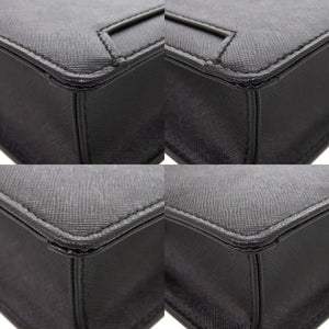美品 バーバリー レザー ブラック クラッチバッグ 黒 0612【中古】BURBERRY メンズ