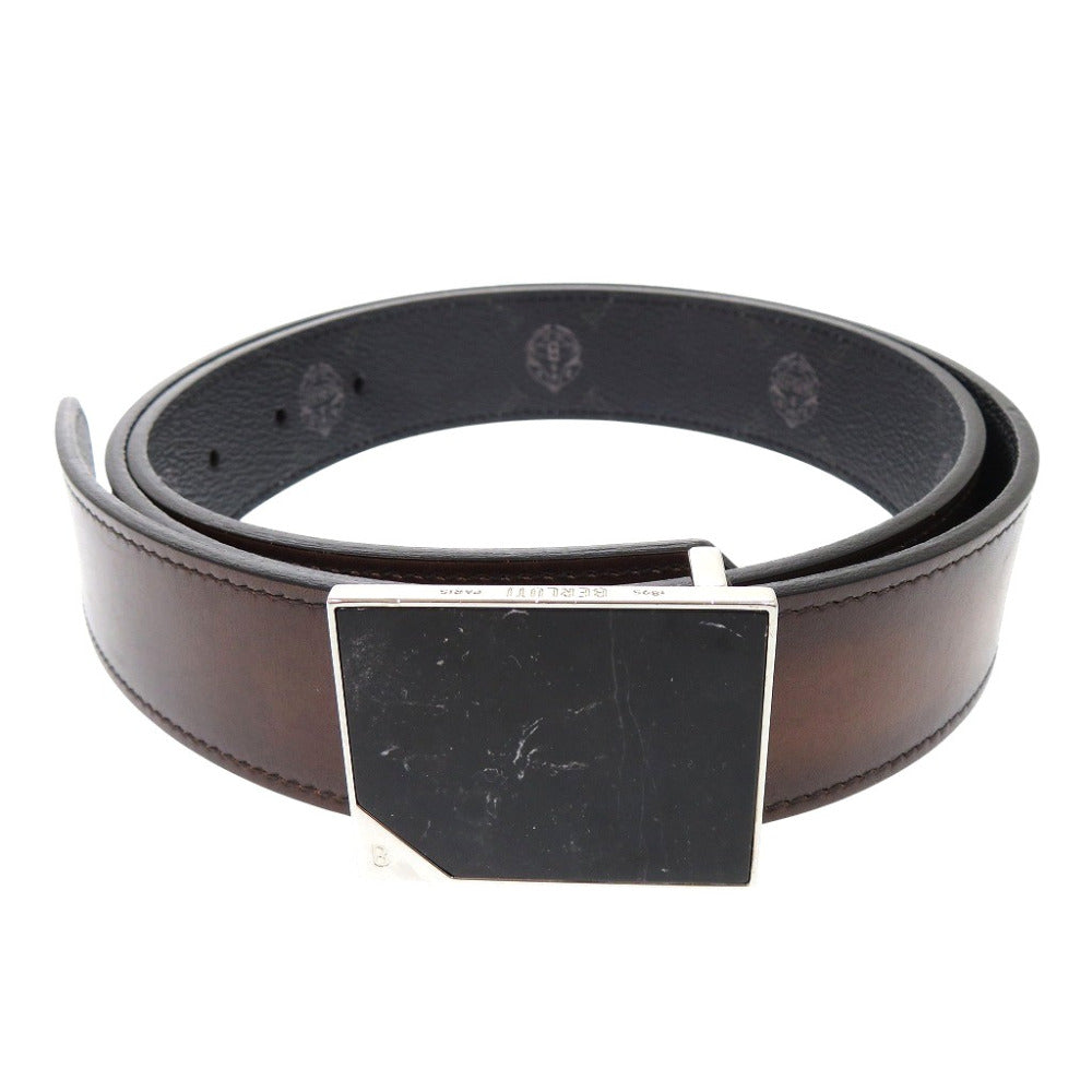 美品 ベルルッティ リバーシブル N0260 レザー ブラウン ブラック ベルト 茶 黒 0629【中古】Berluti メンズ