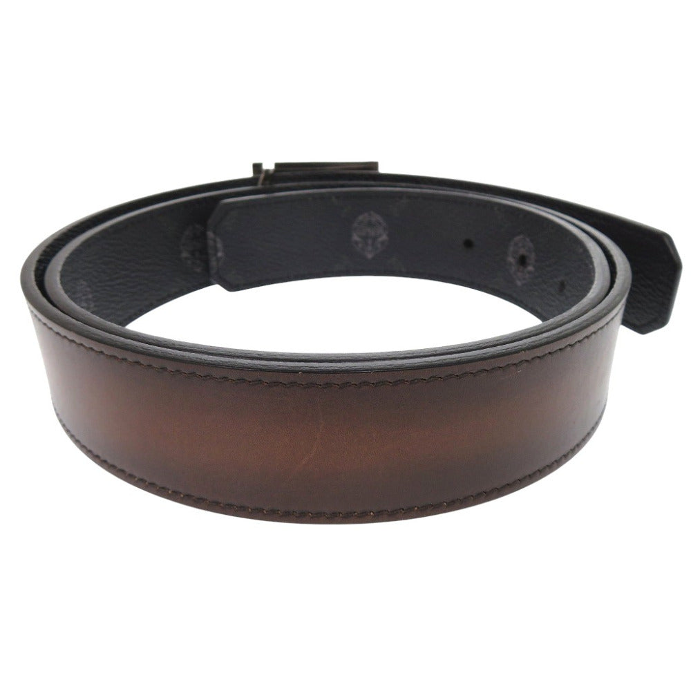 美品 ベルルッティ リバーシブル N0260 レザー ブラウン ブラック ベルト 茶 黒 0629【中古】Berluti メンズ