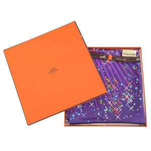 美品 エルメス カレ90 Magic Kelly マジックケリー 002640S05 シルク パープル スカーフ 紫 0657【中古】HERMES