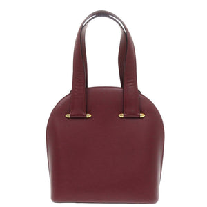 美品 カルティエ マスト ドゥ カルティエ レザー ボルドー レッド ハンドバッグ 0718【中古】CARTIER