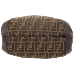 フェンディ ミニ スパイバッグ 8BL078 レザー/キャンバス ブラウン ハンドバッグ 茶 0731【中古】FENDI