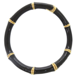 美品 グッチ バンブー 830377 メタル ブラック チョーカー 黒 0788【中古】GUCCI