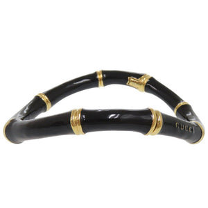 美品 グッチ バンブー 830377 メタル ブラック チョーカー 黒 0788【中古】GUCCI