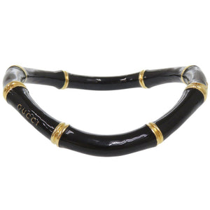 美品 グッチ バンブー 830377 メタル ブラック チョーカー 黒 0788【中古】GUCCI