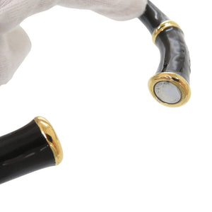 美品 グッチ バンブー 830377 メタル ブラック チョーカー 黒 0788【中古】GUCCI