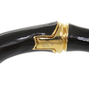 美品 グッチ バンブー 830377 メタル ブラック チョーカー 黒 0788【中古】GUCCI