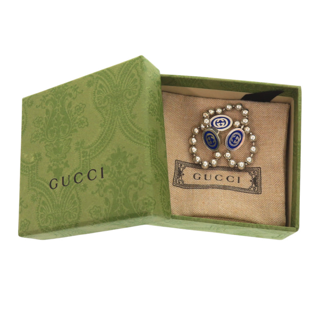 美品 グッチ Gボールチェーンブレスレット インターロッキング ブレスレット シルバー925 シルバー 0790【中古】GUCCI メンズ