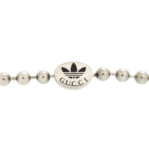 美品 グッチ adidas アディダス コラボ Gボールチェーン インターロッキング シルバー925 シルバーネックレス ペンダント 0791【中古】GUCCI メンズ