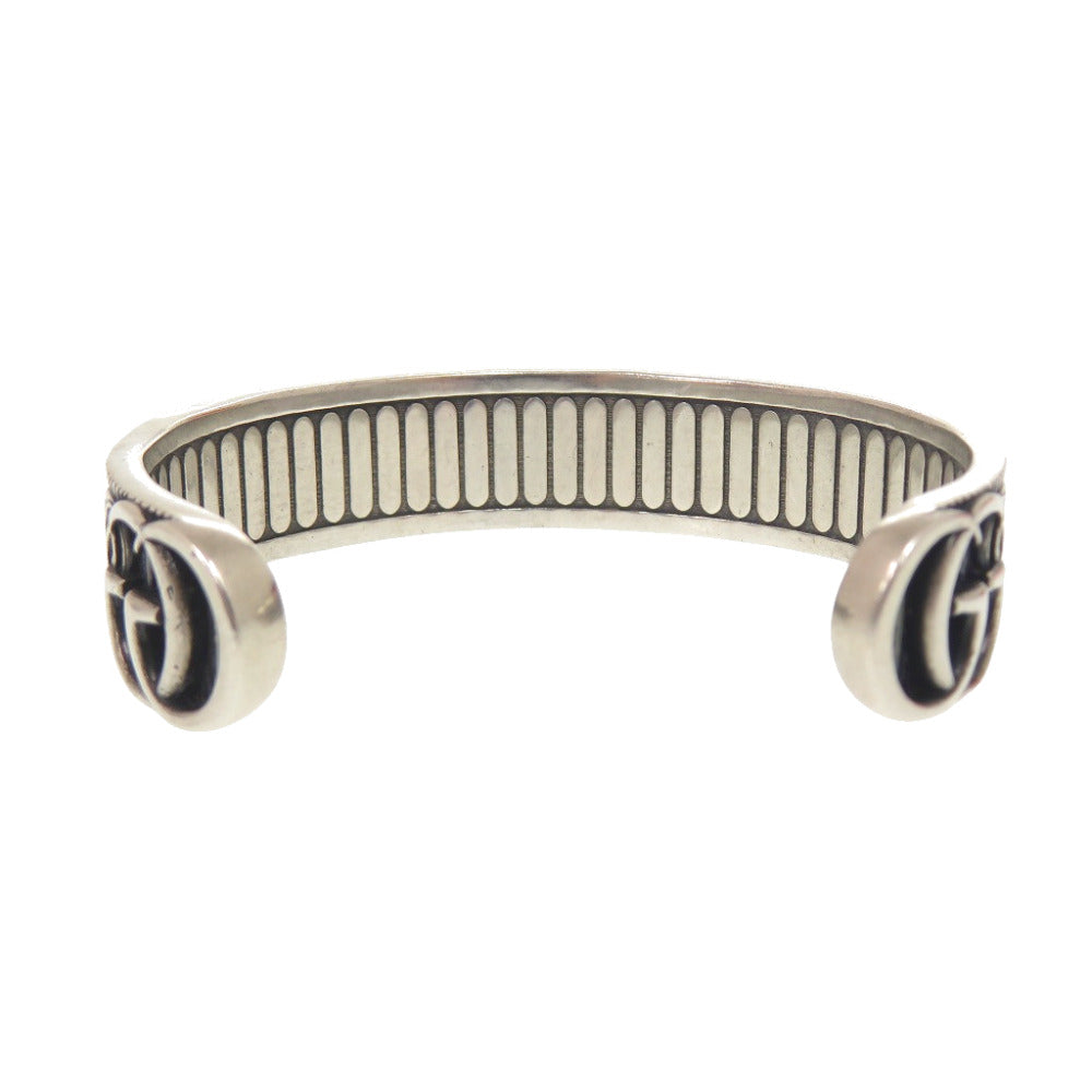 美品 グッチ ダブルG リーフモチーフ 551907-J8400-0811-16 シルバー925 バングル 0795【中古】GUCCI メンズ