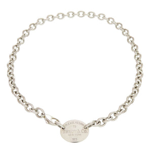 美品 ティファニー リターントゥ オーバルタグ ネックレス シルバー925 シルバー 0805【中古】TIFFANY&Co. メンズ