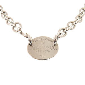美品 ティファニー リターントゥ オーバルタグ ネックレス シルバー925 シルバー 0805【中古】TIFFANY&Co. メンズ