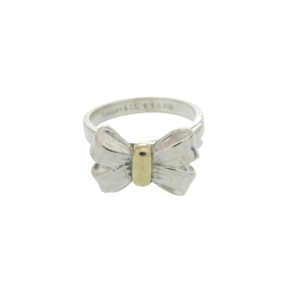 ティファニー リボンモチーフ シルバー925 シルバー750 シルバー リング 指輪 0807【中古】TIFFANY&Co.