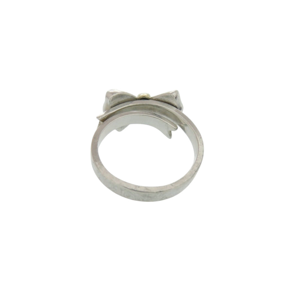 ティファニー リボンモチーフ シルバー925 シルバー750 シルバー リング 指輪 0807【中古】TIFFANY&Co.