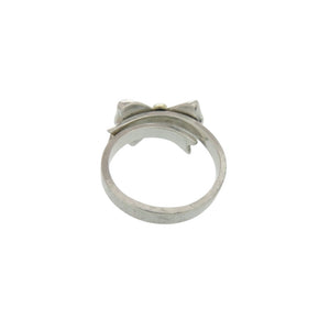 ティファニー リボンモチーフ シルバー925 シルバー750 シルバー リング 指輪 0807【中古】TIFFANY&Co.