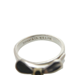 ティファニー リボンモチーフ シルバー925 シルバー750 シルバー リング 指輪 0807【中古】TIFFANY&Co.