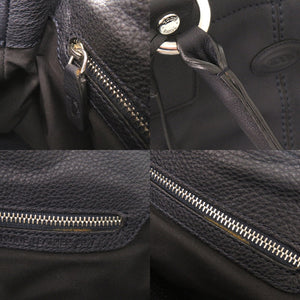 新品同様 トッズ ロゴ レザー ネイビー トートバッグ ハンドバッグ 0813【中古】TOD’S