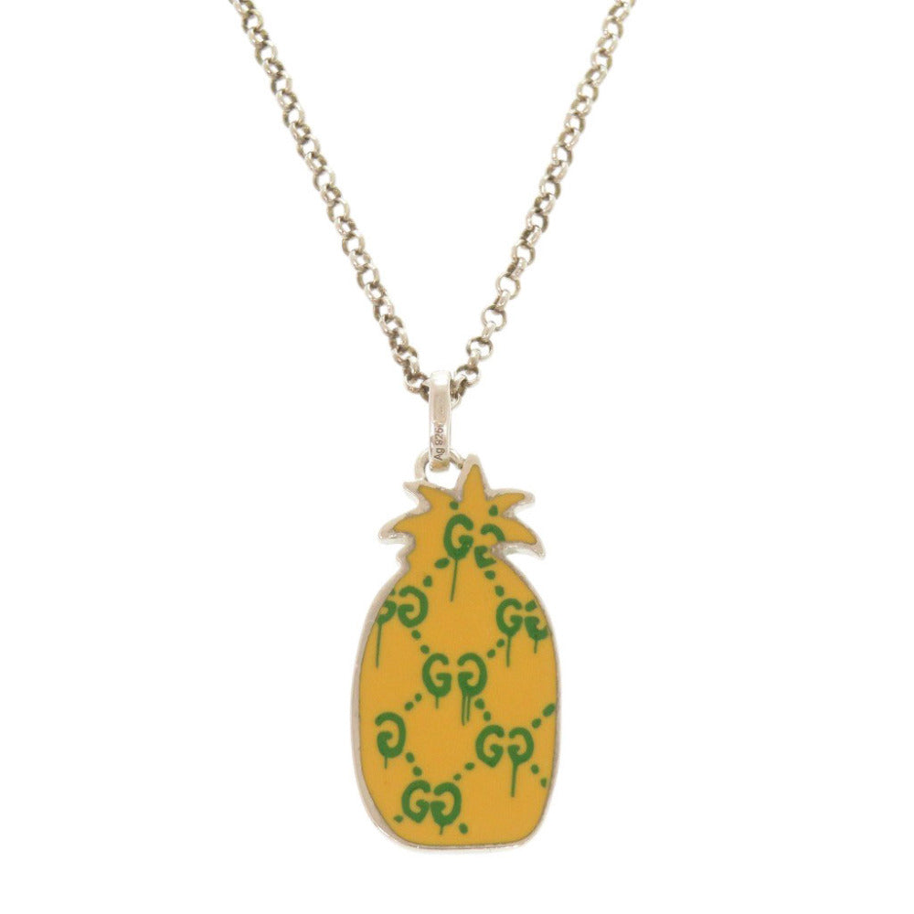 美品 グッチ ゴースト パイナップル シルバー925 ネックレス シルバー 0830【中古】GUCCI