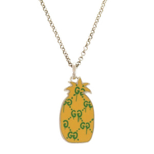 美品 グッチ ゴースト パイナップル シルバー925 ネックレス シルバー 0830【中古】GUCCI