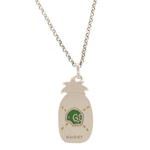 美品 グッチ ゴースト パイナップル シルバー925 ネックレス シルバー 0830【中古】GUCCI