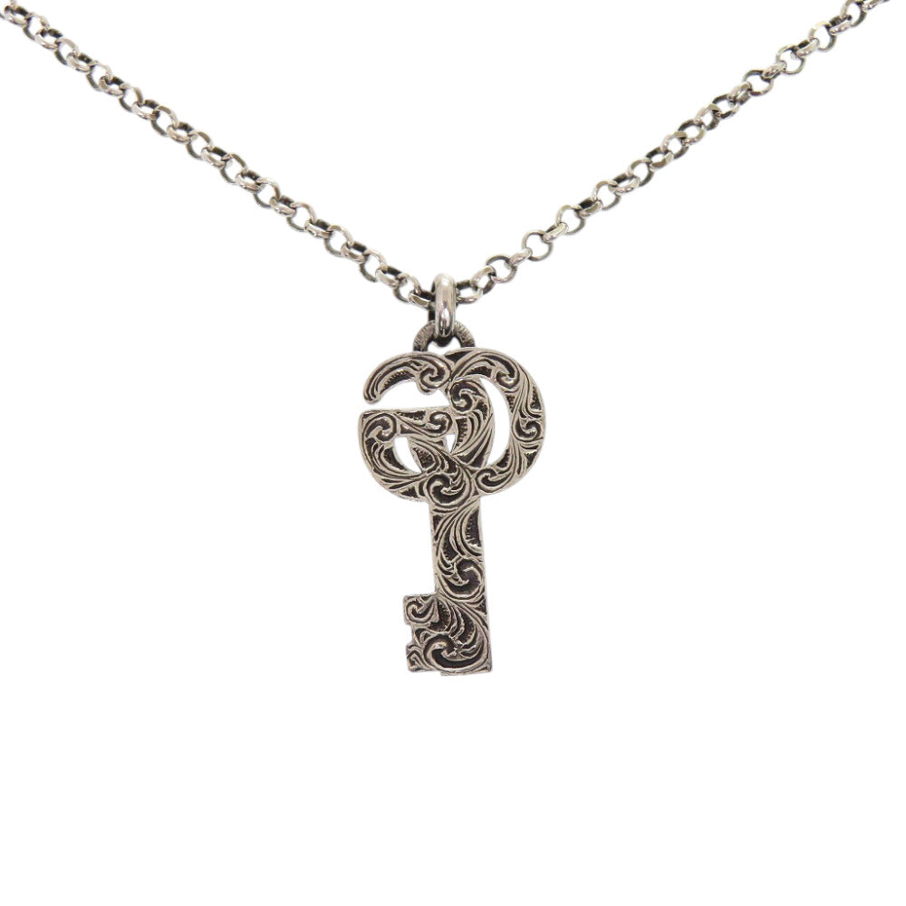 グッチ アラベスク ダブルG キー 627757 シルバー925 シルバー ネックレス 0831【中古】GUCCI メンズ
