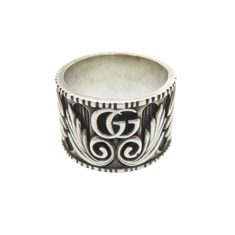グッチ ダブルG リーフモチーフ 551895-J8400 0811 シルバー925 19号 シルバー リング 指輪 0834【中古】GUCCI メンズ
