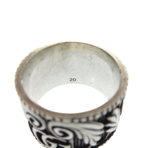 グッチ ダブルG リーフモチーフ 551895-J8400 0811 シルバー925 19号 シルバー リング 指輪 0834【中古】GUCCI メンズ