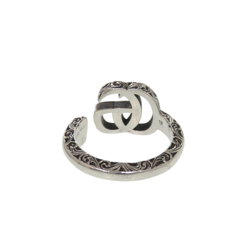 美品 グッチ アラベスクダブル Gキーモチーフ シルバー925 17号 リング 指輪 0837【中古】GUCCI メンズ