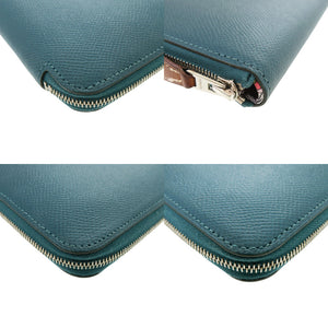 美品 エルメス アザップ ロング シルクイン ヴォーエプソン シルク ヴェールボスフォール D刻印 長財布 0842【中古】HERMES