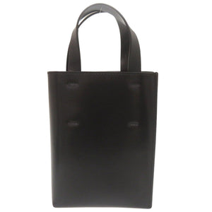 美品 マルニ Museo ミュゼオ ナノ レザー ブラック 2WAY ハンドバッグ ショルダーバッグ 黒 0868【中古】MARNI