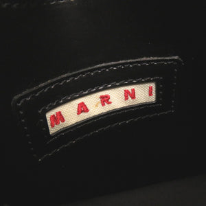 美品 マルニ Museo ミュゼオ ナノ レザー ブラック 2WAY ハンドバッグ ショルダーバッグ 黒 0868【中古】MARNI