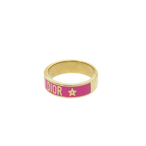 美品 クリスチャンディオール Dior Code 3連リング メタル 11.5号 ゴールド ピンク 指輪 0880【中古】Christian Dior