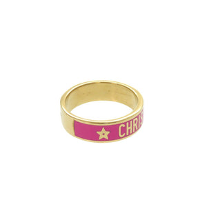 美品 クリスチャンディオール Dior Code 3連リング メタル 11.5号 ゴールド ピンク 指輪 0880【中古】Christian Dior
