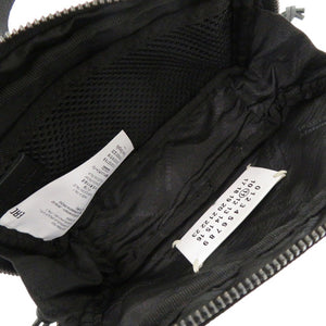 美品 メゾン マルジェラ 4ステッチ キャンバス ブラック ボディバッグ ウエストバッグ 黒 0882【中古】Maison Margiela メンズ