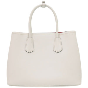 新品同様 プラダ 2WAY サフィアーノ トライアングル 1BG775 レザー アイボリー ハンドバッグ 0936【中古】PRADA